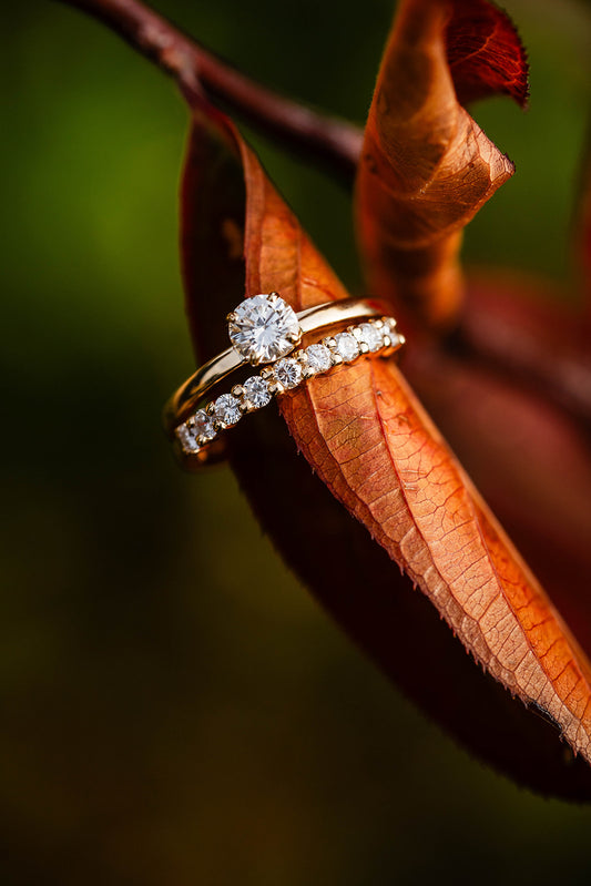 Lisa + Mason | Custom Engagement Ring and Wedding Band