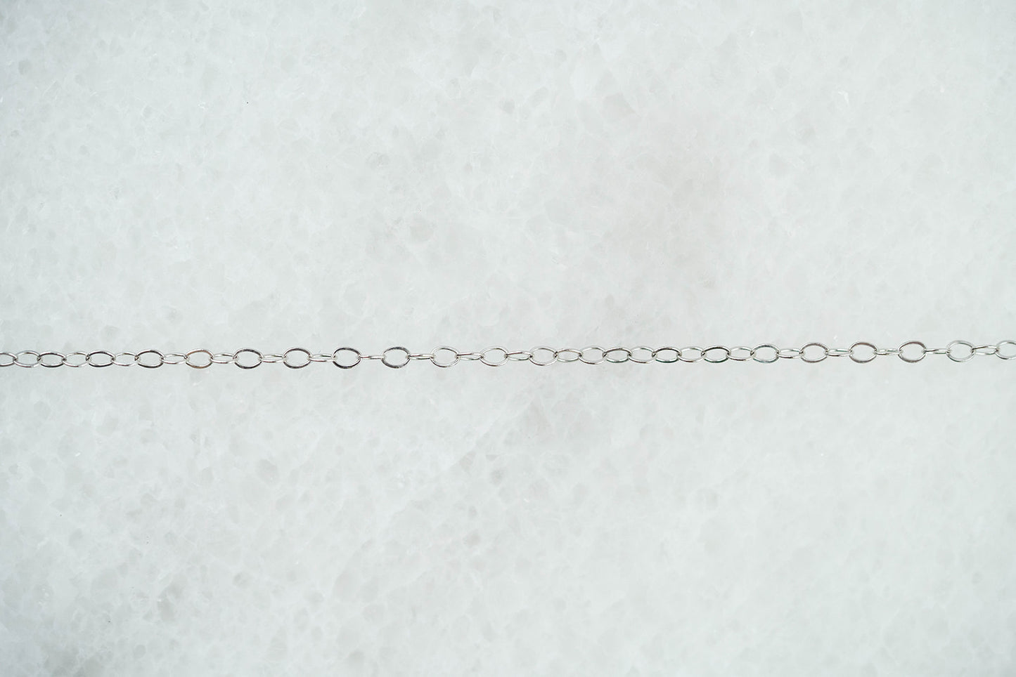 Dainty Cable Chain - 14K White Gold