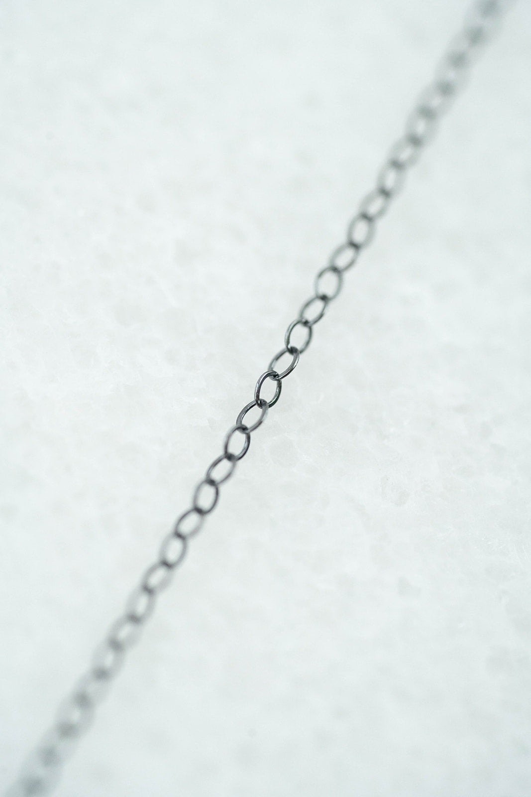 Dainty Cable Chain - Black (Oxidized) Sterling Silver