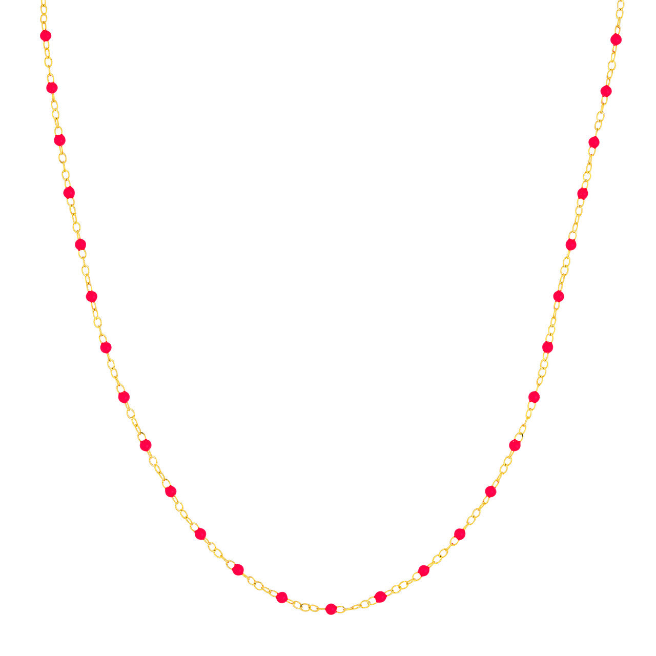 Enamel Bead Chain Necklace