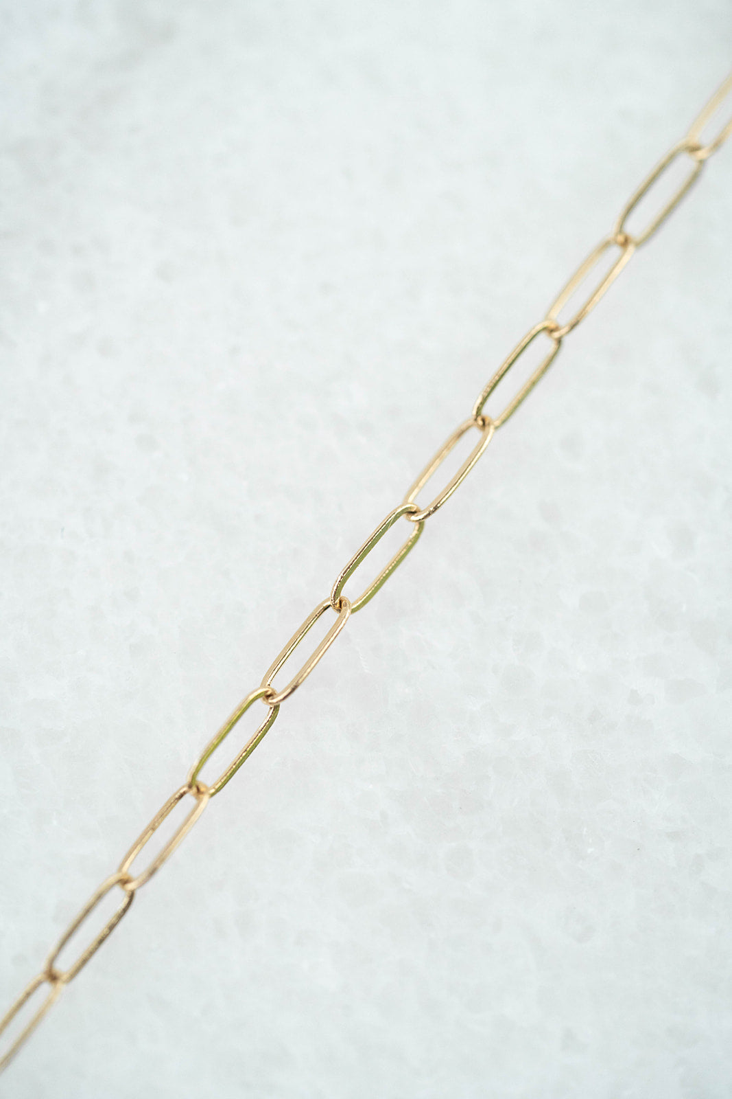 Dainty Paperclip Chain - 14K Yellow Gold
