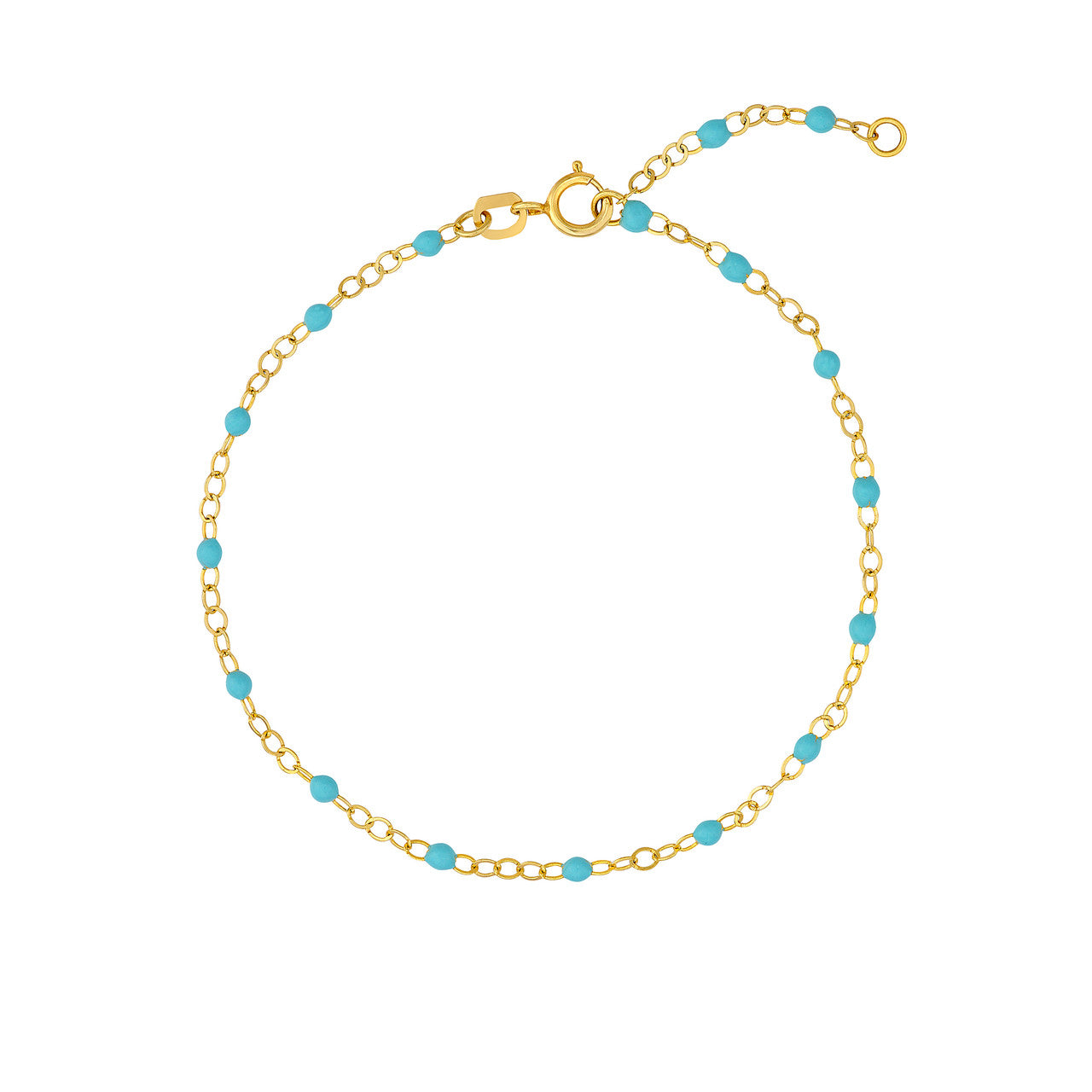 Enamel Bead Chain Anklet