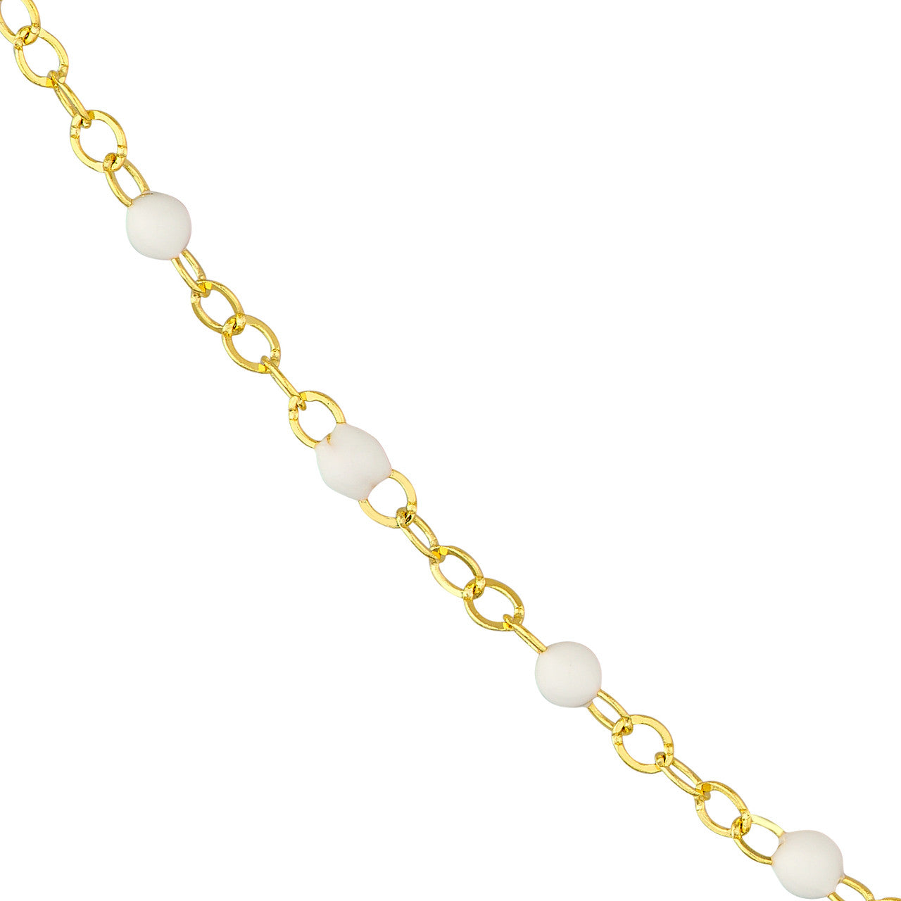 Enamel Bead Chain Anklet