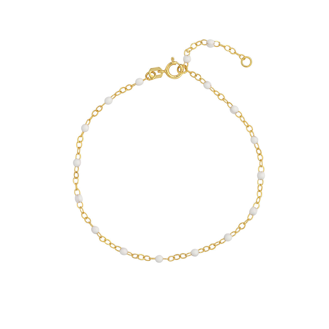 Enamel Bead Chain Anklet