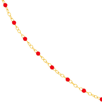 Enamel Bead Chain Anklet