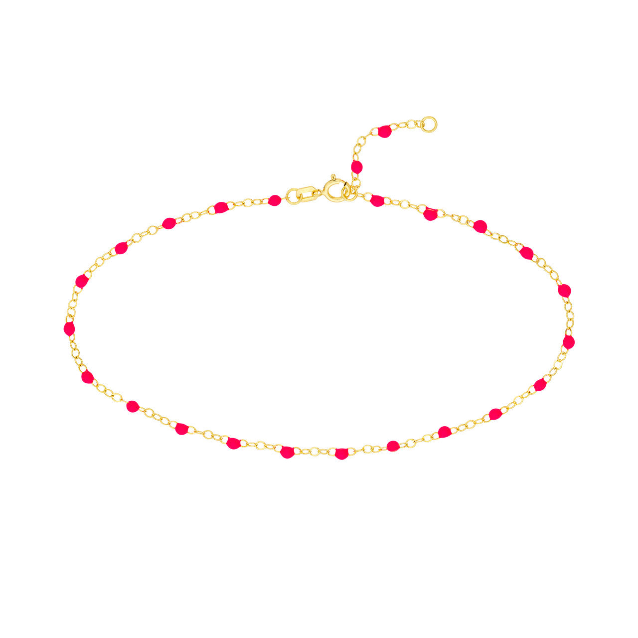 Enamel Bead Chain Anklet