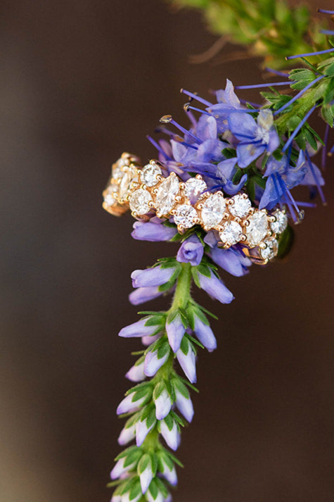 yellow gold diamond anniversary ring